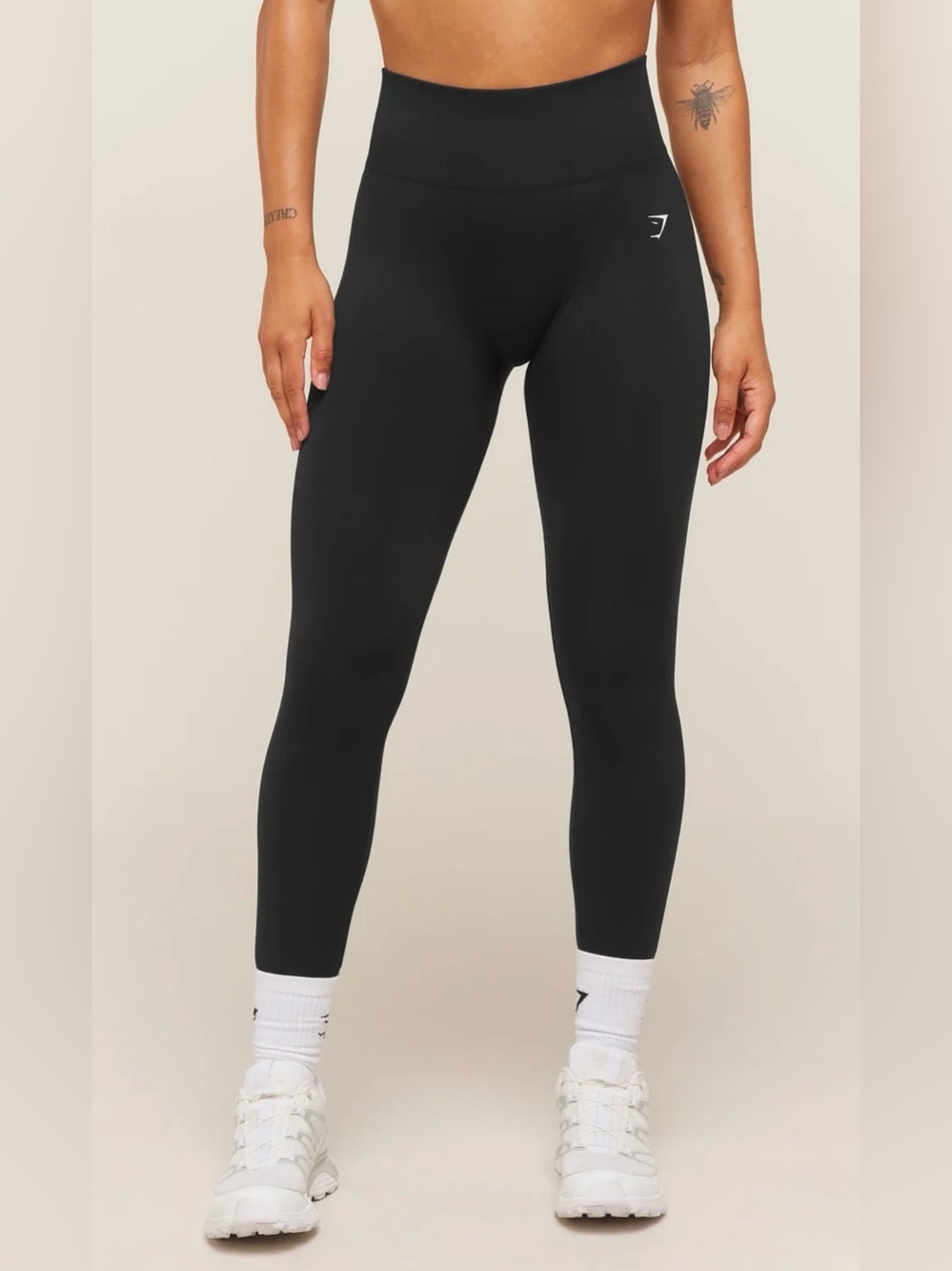 NWOT Gymshark Black Compression Leggings XS High Waist Workout Training Tights
